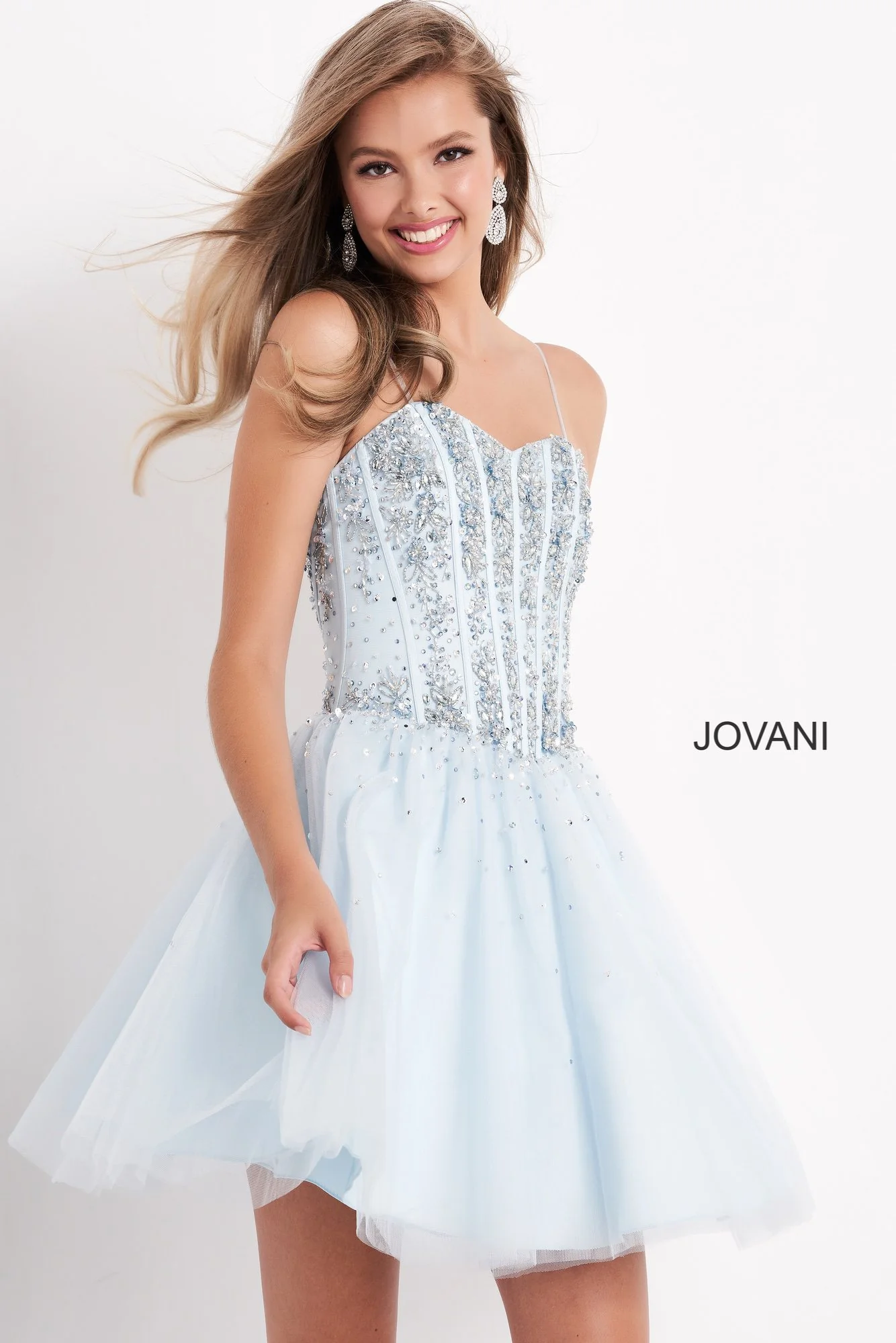 Jovani Kids K62533 Short Girls Fit Flare Party Dress Cocktail Corset Beaded Pageant - Image 6