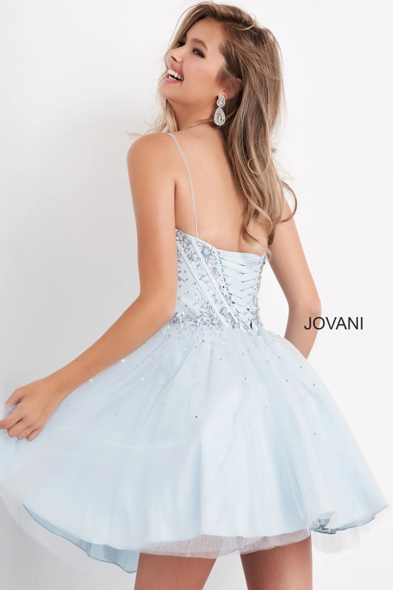 Jovani Kids K62533 Short Girls Fit Flare Party Dress Cocktail Corset Beaded Pageant - Image 7