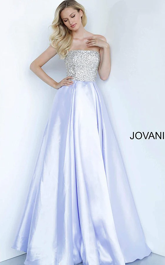 Jovani Kids k66689 Girls Pleated A Line Ballgown Formal Gown Pageant Dress Crystal - Image 4