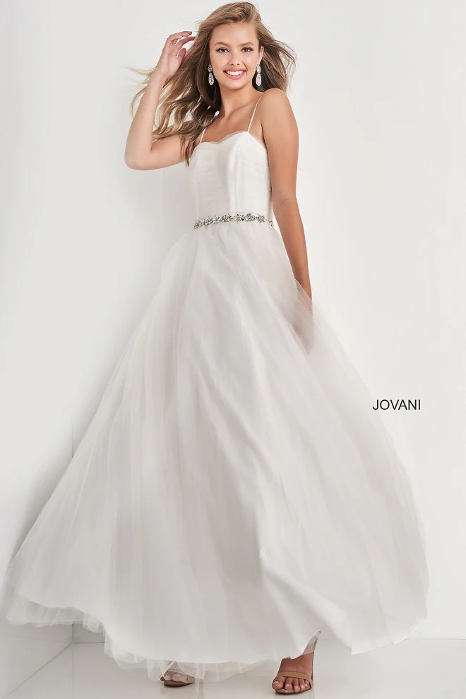 Jovani Kids k66712 Embellished Crystal Girls Ballgown Pageant Dress Flower Tulle - Image 4