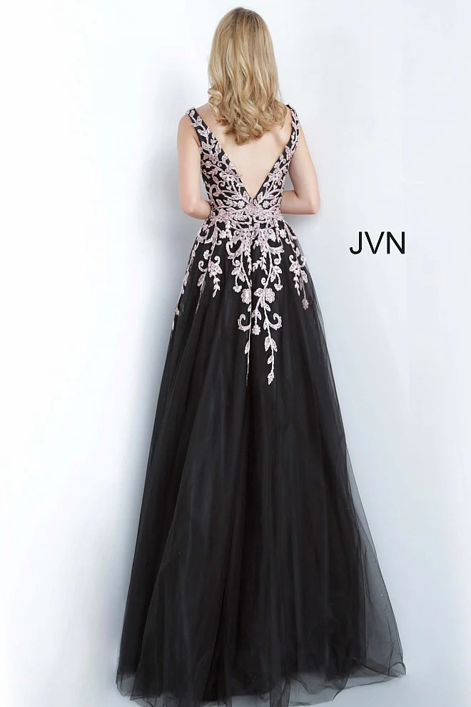 Jovani JVN2302 Size 8 Black Ballgown Prom Dress Formal - Image 6
