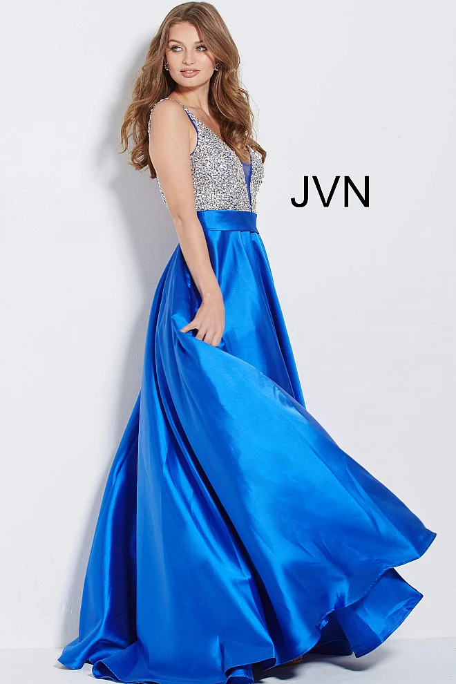 Jovani JVN55754 Size 6 Royal Beaded Ballgown Prom Dress