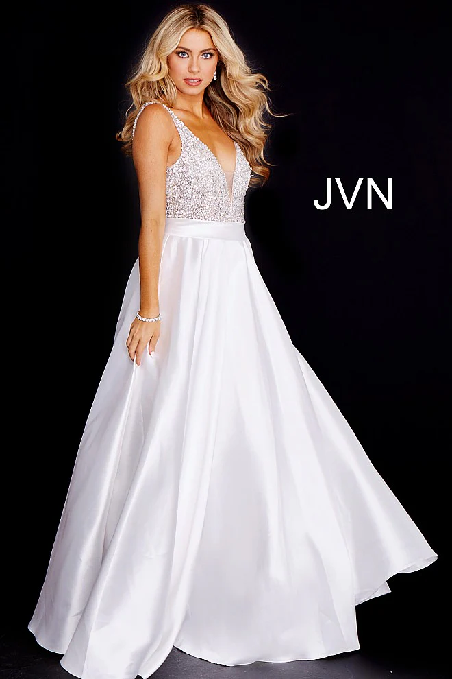 Jovani JVN55754 Size 6 Royal Beaded Ballgown Prom Dress - Image 4
