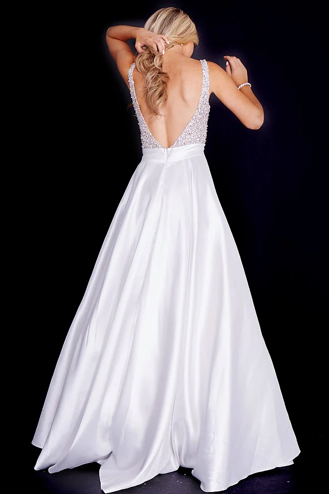 Jovani JVN55754 Size 6 Royal Beaded Ballgown Prom Dress - Image 5