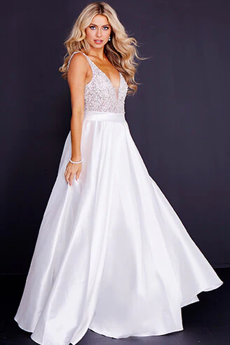 Jovani JVN55754 Size 6 Royal Beaded Ballgown Prom Dress - Image 6