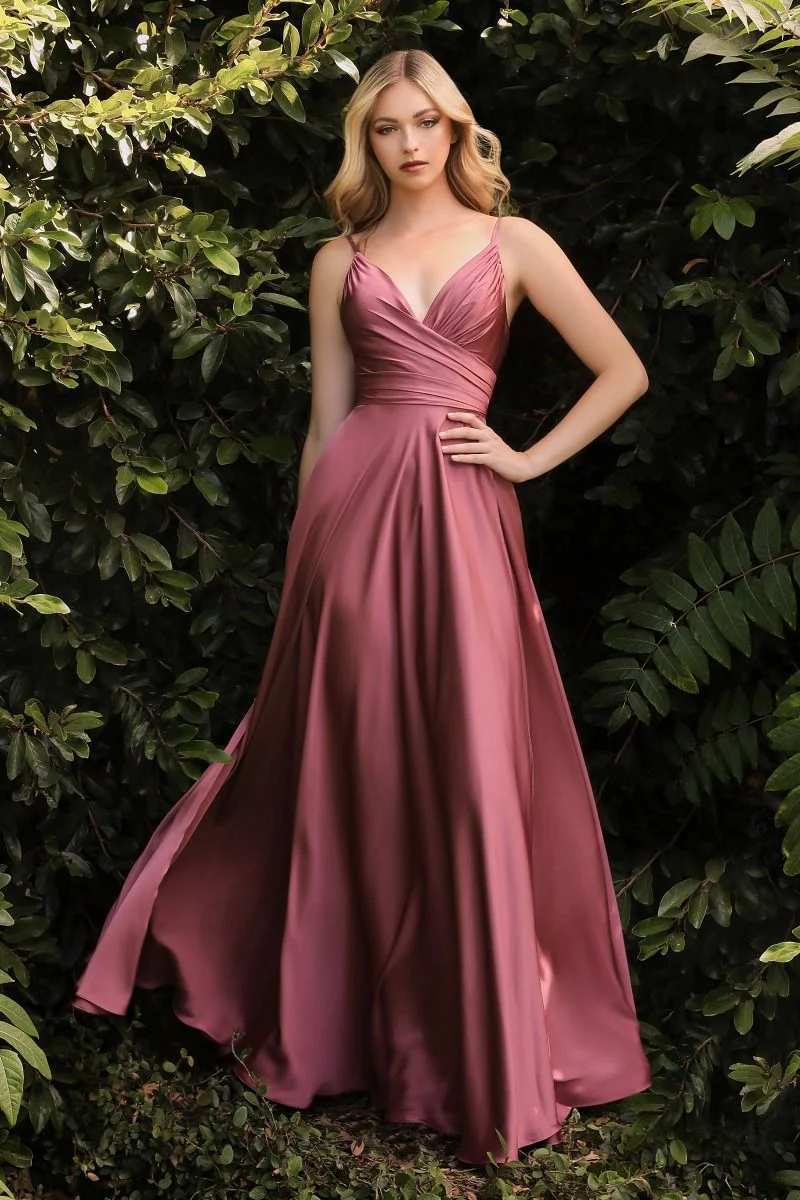 Ladivine 7485 Bridesmaids Dress Soft Satin A-Line Sweetheart Neckline Slit - Image 10