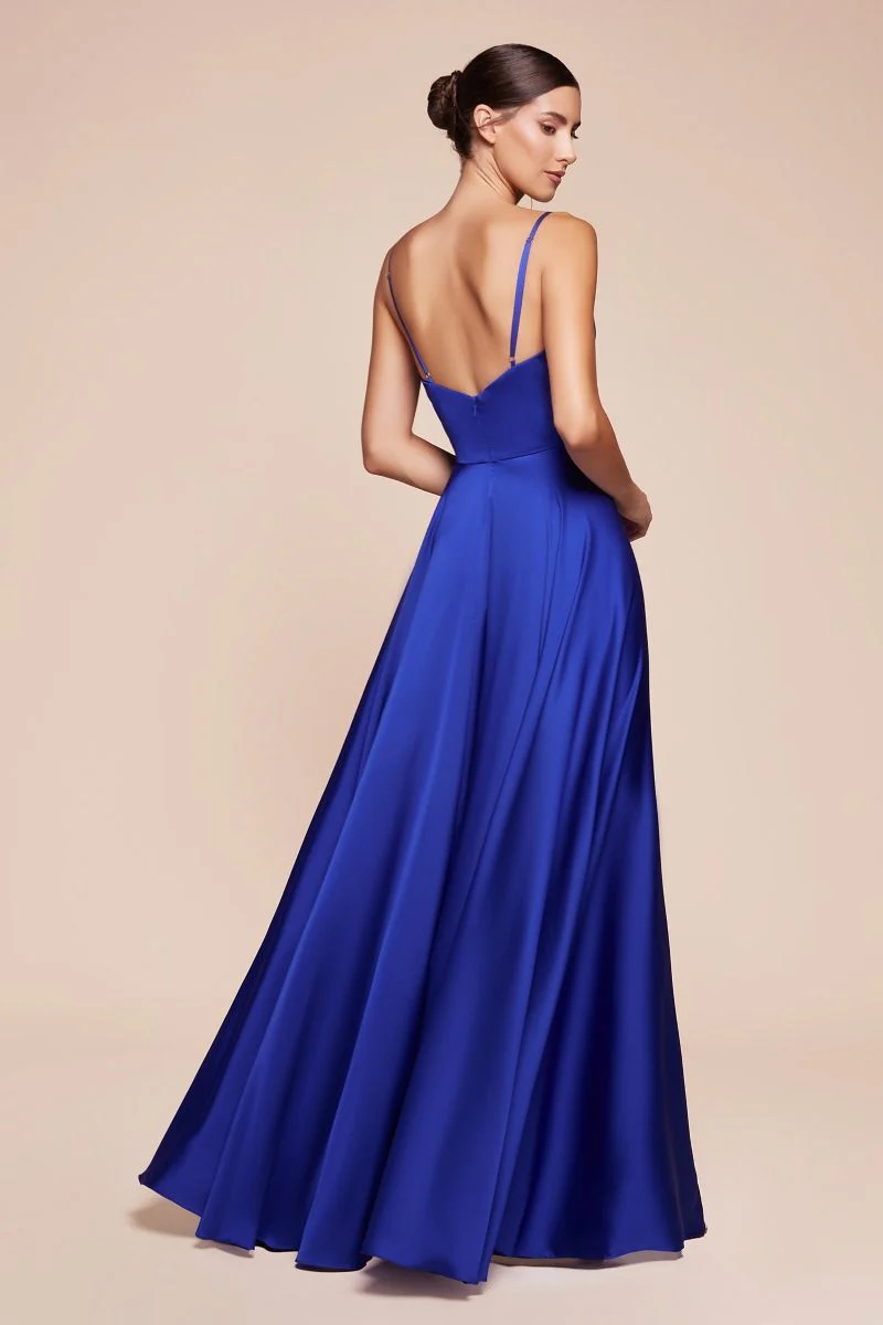 Ladivine 7485 Bridesmaids Dress Soft Satin A-Line Sweetheart Neckline Slit - Image 14