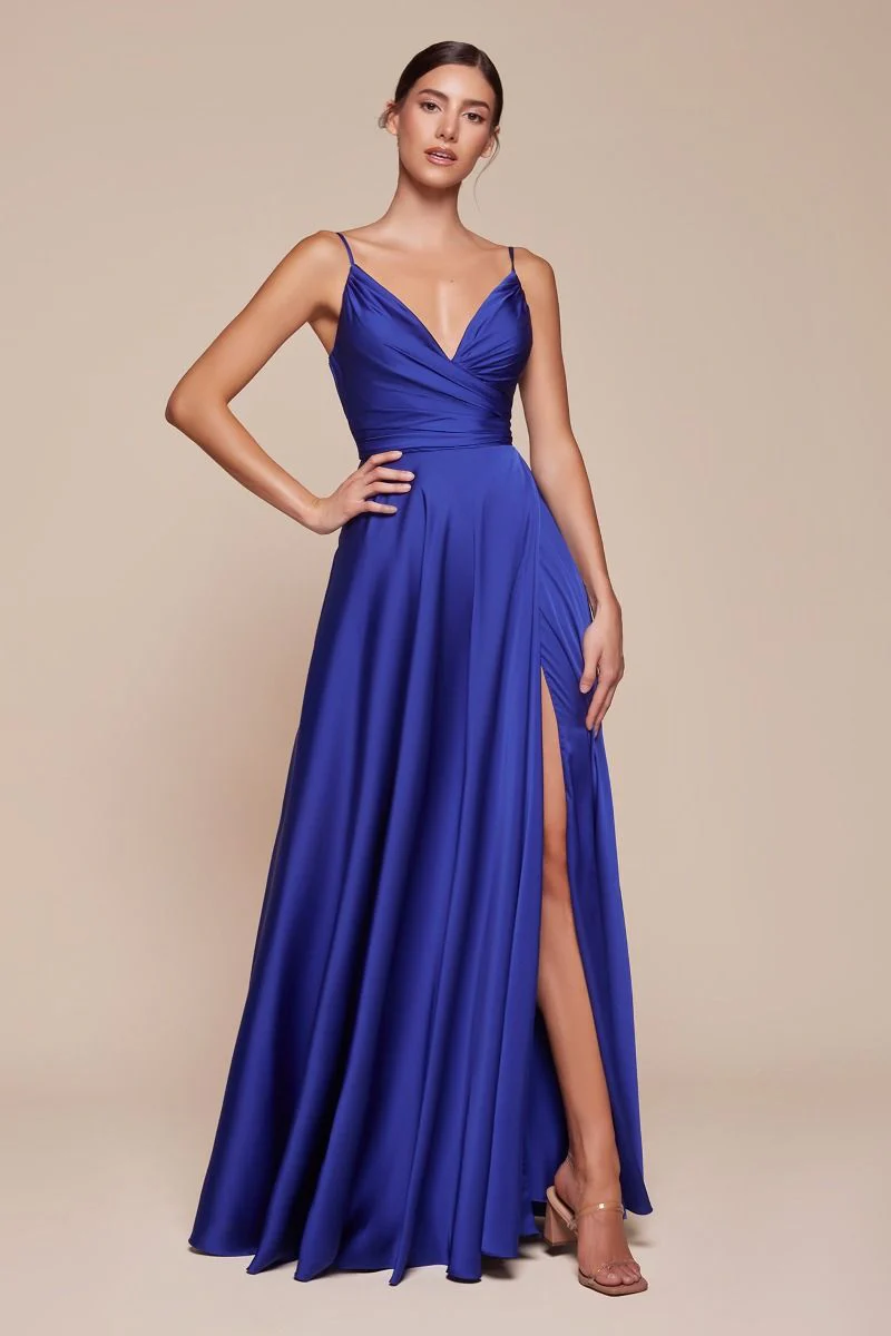 Ladivine 7485 Bridesmaids Dress Soft Satin A-Line Sweetheart Neckline Slit - Image 15
