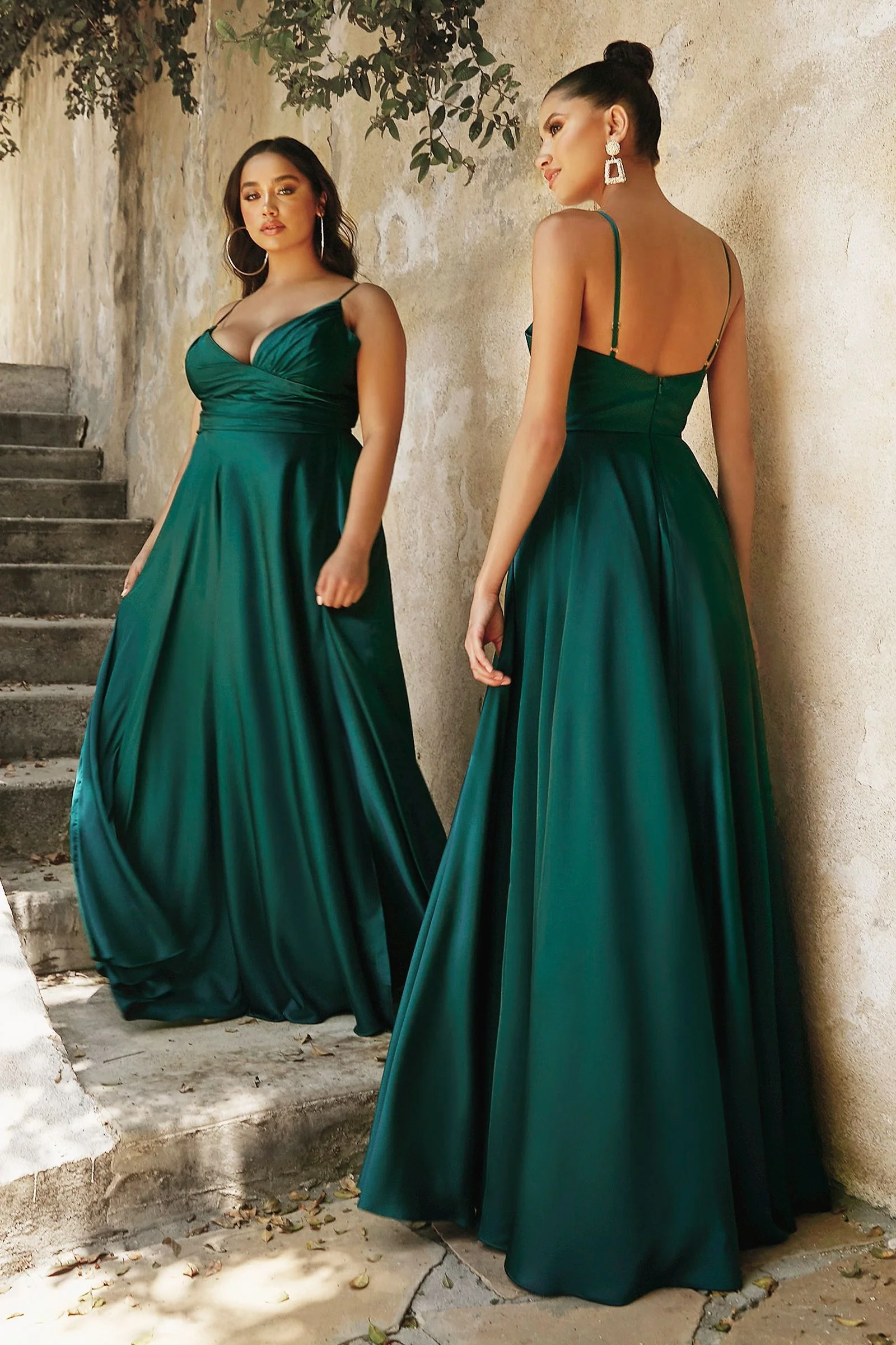 Ladivine 7485 Bridesmaids Dress Soft Satin A-Line Sweetheart Neckline Slit - Image 7
