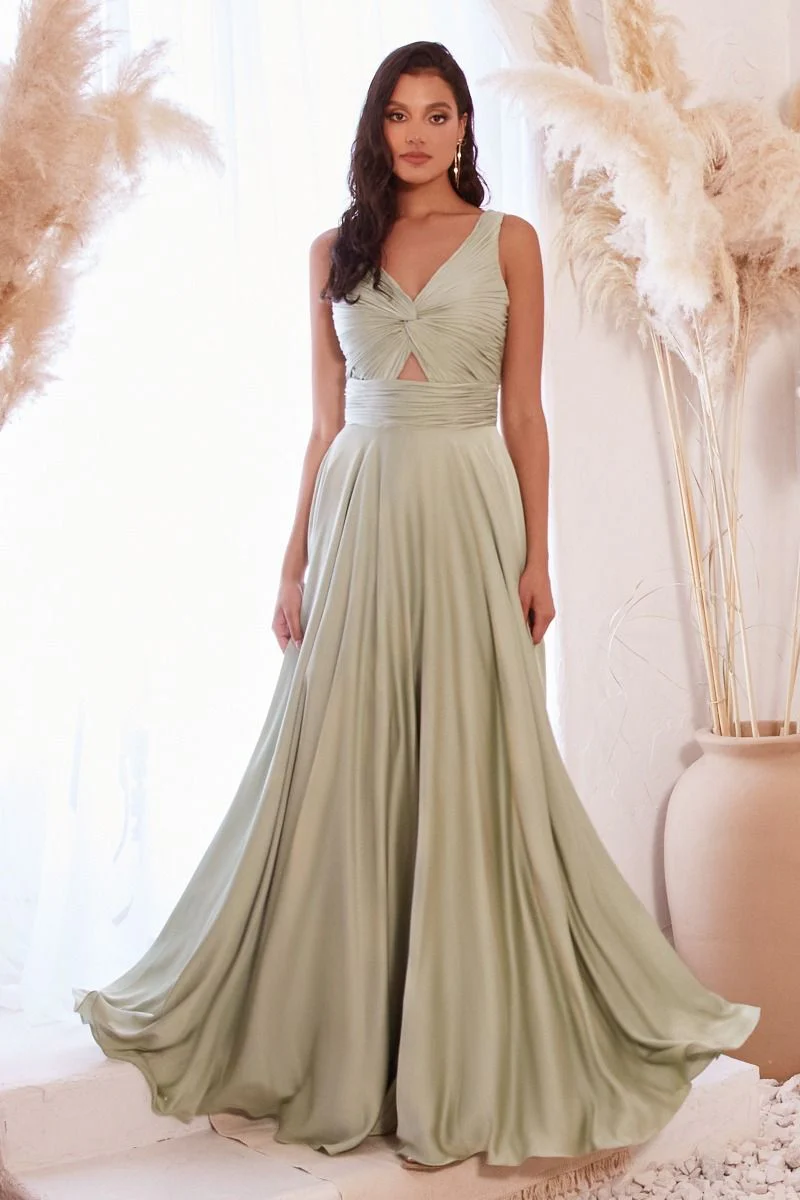Ladivine 7497 Bridesmaids Dress A line Soft Satin - Image 11