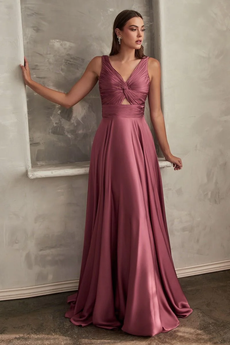 Ladivine 7497 Bridesmaids Dress A line Soft Satin - Image 4