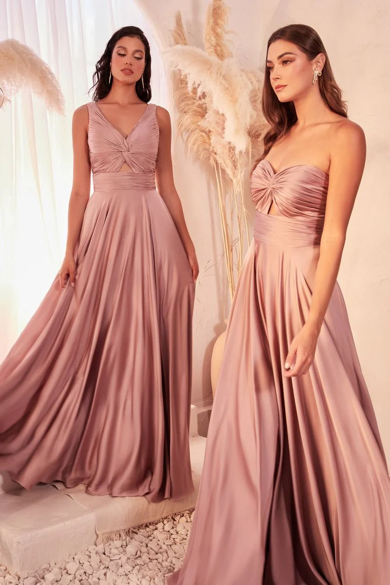 Ladivine 7497 Bridesmaids Dress A line Soft Satin - Image 9
