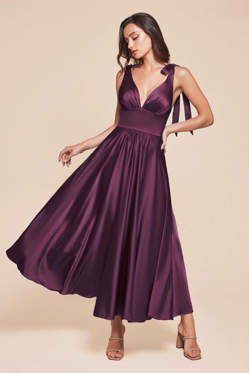 Ladivine 7499 Bridesmaids Dress Tea Length Mother of Wedding Guest Formal Gown - Image 5