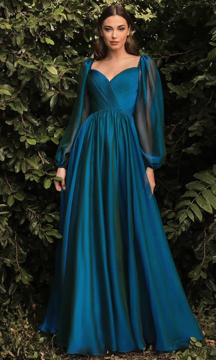 Ladivine CD243 Size 16, 24 Burgundy Long Sleeve Chiffon A Line Formal Dress V Neck Bridesmaid Dress Bridesmaid - Image 26