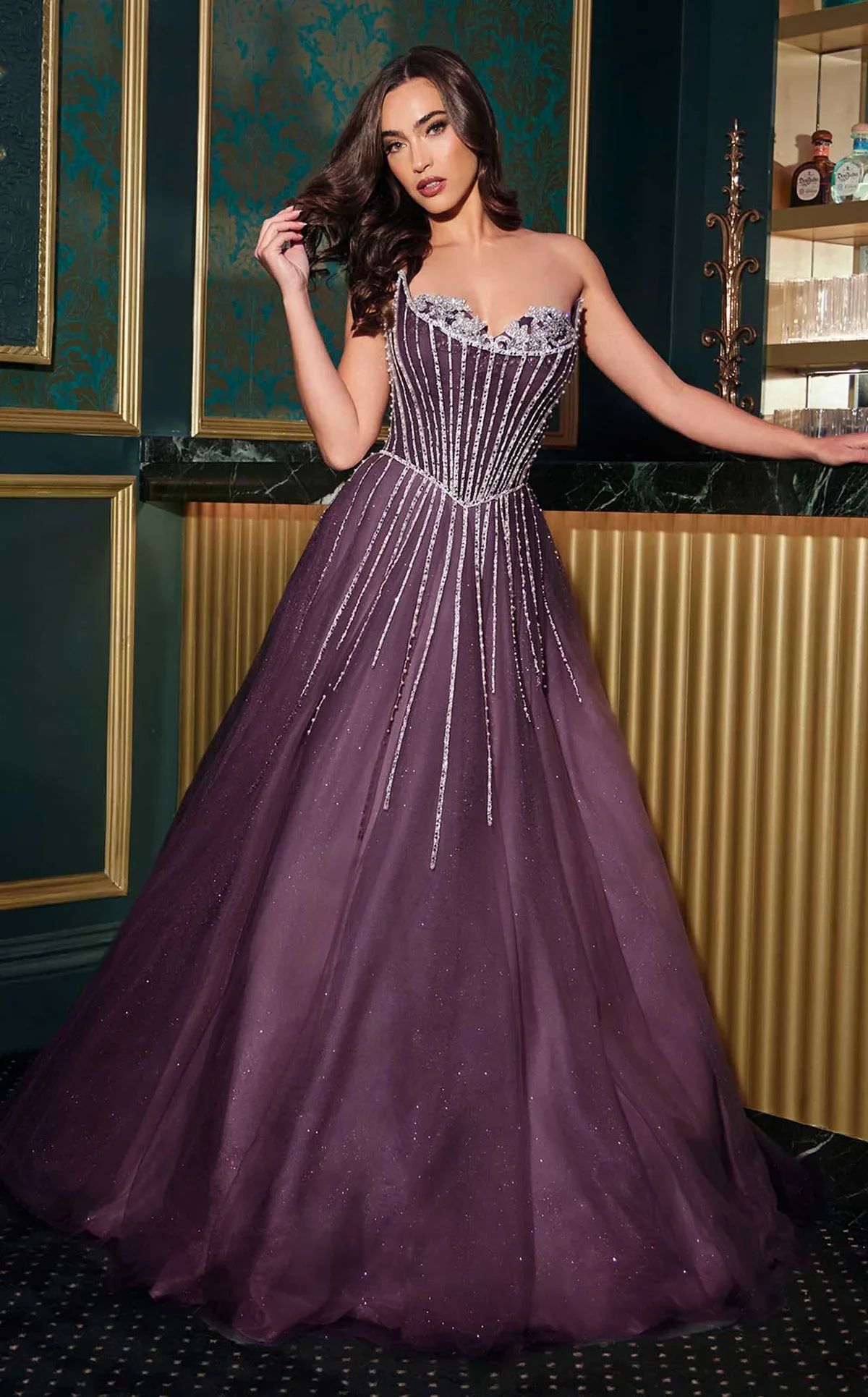 Ladivine CDS541 Corset Prom Dress Ballgown Crystal - Image 7