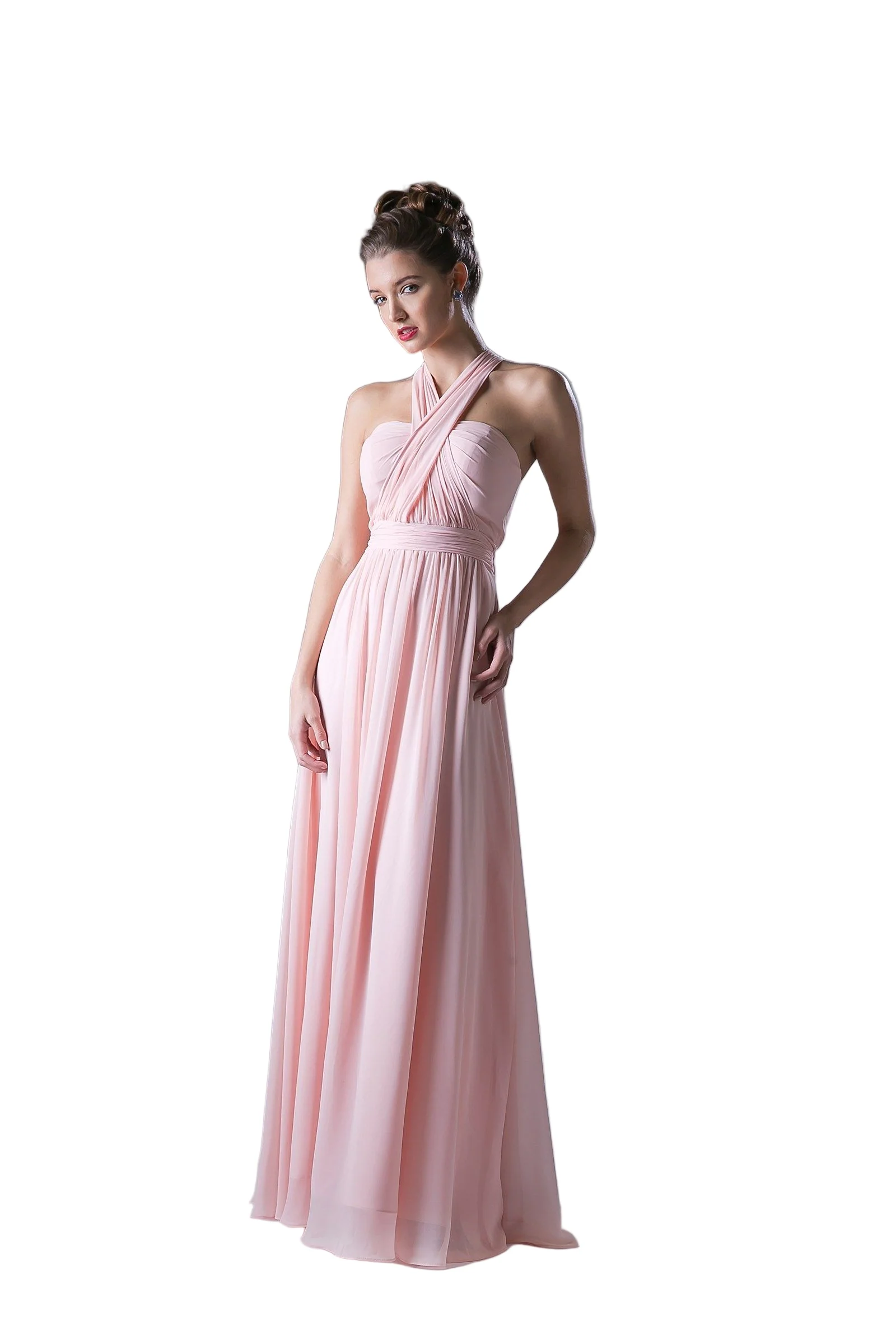 Ladivine CF055 Size 4 Burgundy Convertible Dress Bridesmaid Bridal Party Gown Chiffon - Image 7