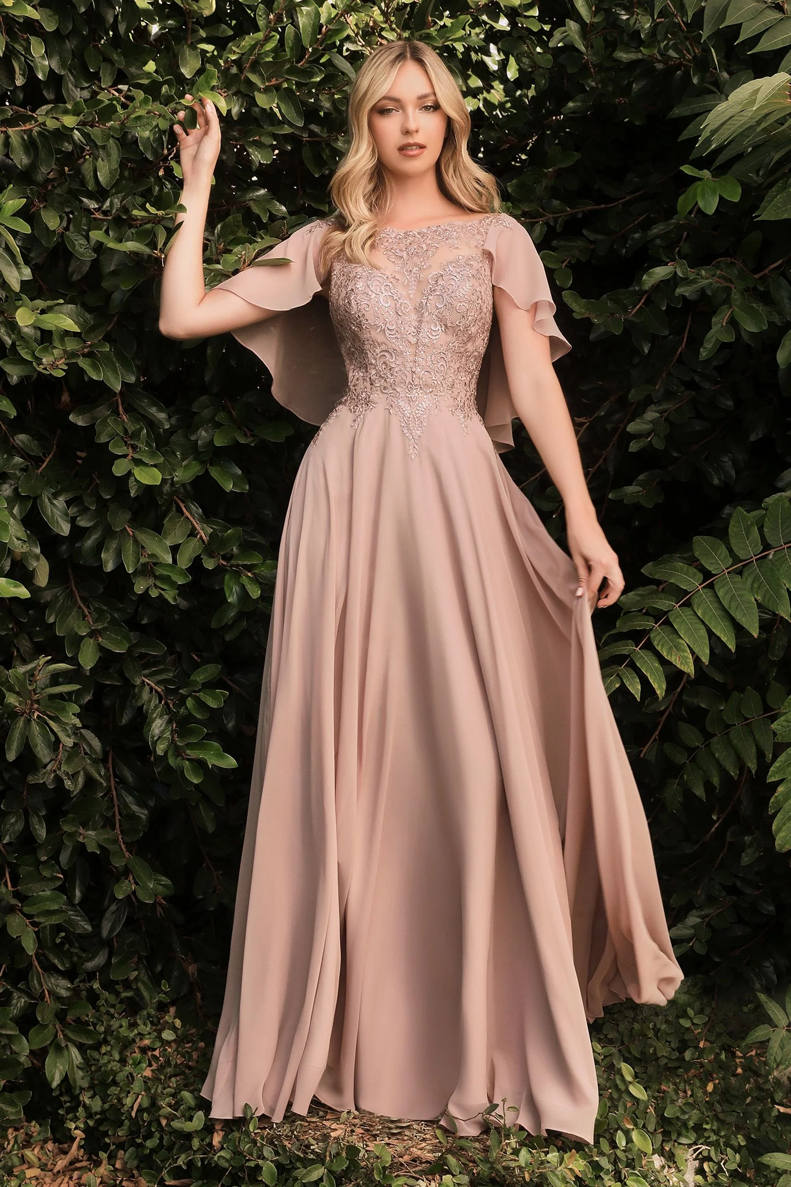 Ladivine HT101 Size 22 Blue A Line Mother of the Bride Groom Gown Cape - Image 8