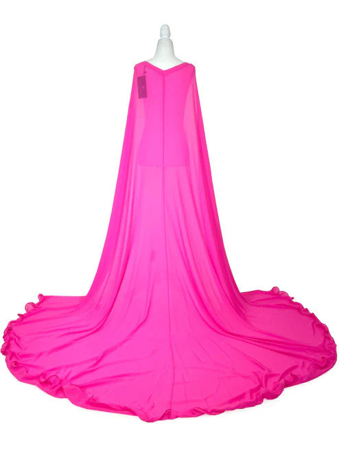 Marc Defang 2011 Adult Long Chiffon Formal Pageant Cape 2 Panel Detachable - Image 8