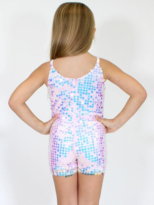 Marc Defang 5002 Pink High Low Sequin Girls Pageant Romper Layered Detachable Overskirt - Image 7