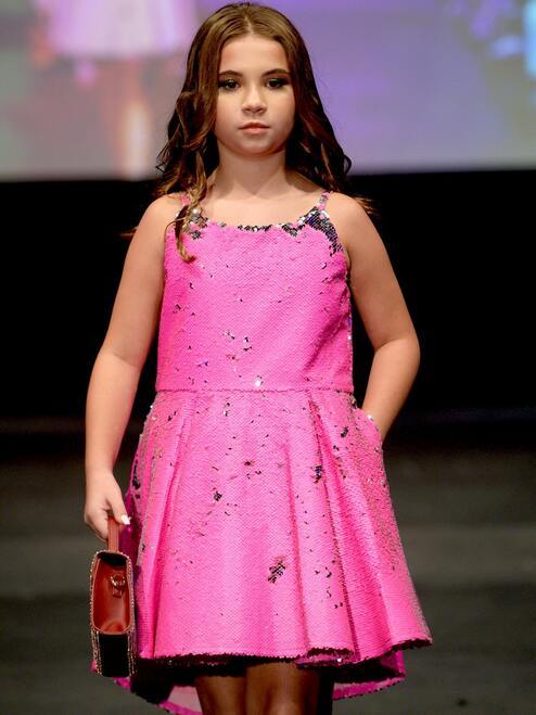 Marc Defang 5013 Size 8 Silver Short Sequin Fun Fashion Girls Pageant Dress Interview - Image 8