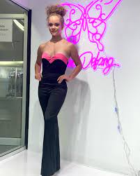 Marc Defang 8171 size 8 Black/Pink Strapless Pageant Jumpsuit Satin Sweetheart Formal - Image 3