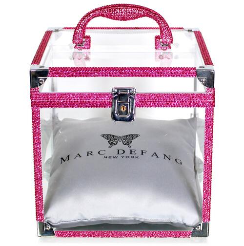 Marc Defang Crystal Crown Sash Storage Box Pageant Rhinestone Accented Pillow - Image 4