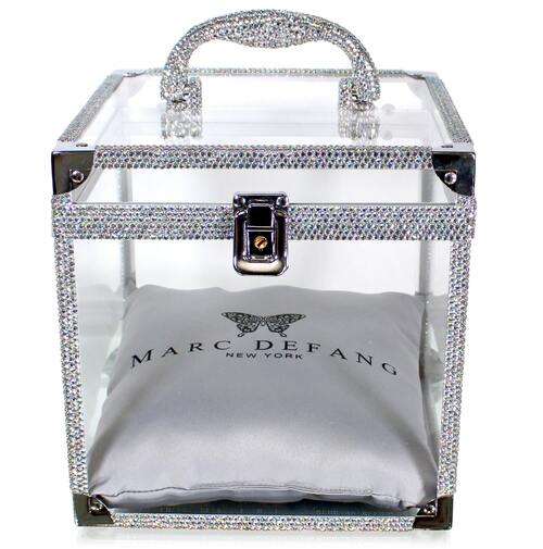 Marc Defang Crystal Crown Sash Storage Box Pageant Rhinestone Accented Pillow - Image 5