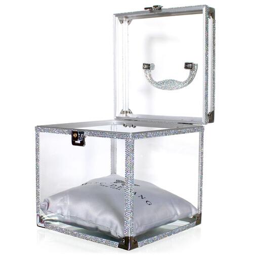 Marc Defang Crystal Crown Sash Storage Box Pageant Rhinestone Accented Pillow - Image 9