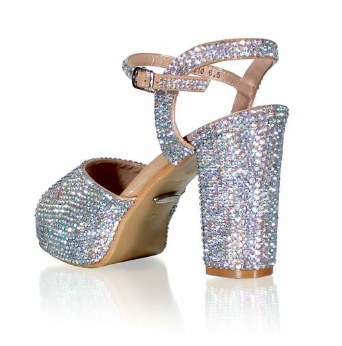 Marc Defang GIAVANNA AB CRYSTALS Platform Pageant Heels Prom Shoes Block - Image 3