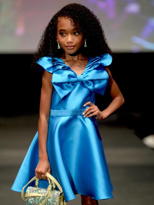 Marc Defang K6013 Short A Line Girls Pageant Cocktail Dress Interview Bow Pockets Formal - Image 10