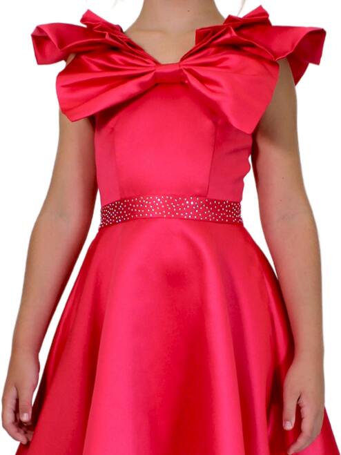 Marc Defang K6013 Short A Line Girls Pageant Cocktail Dress Interview Bow Pockets Formal - Image 7