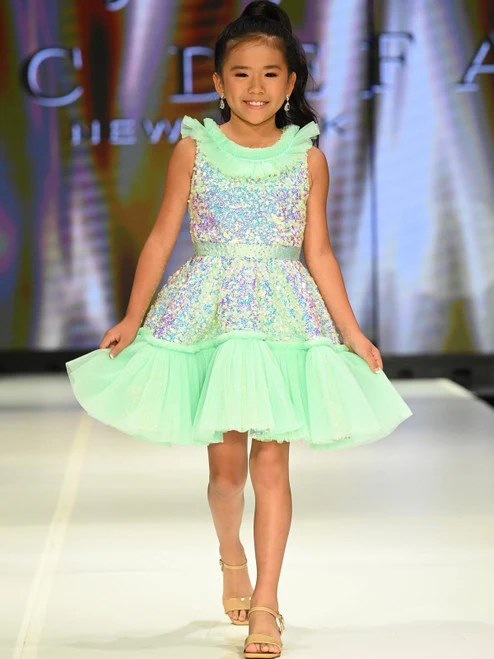 Marc Defang Kids 5111 Size 14 Pink Short Pageant Dress Cocktail - Image 4