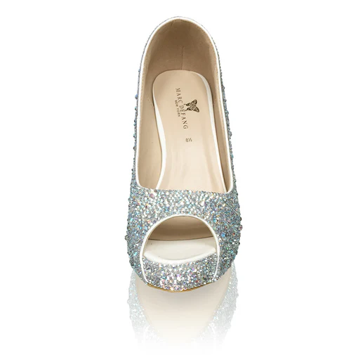 Marc Defang M'chel AB Crystal Platform Pageant Heel Prom Shoe - Image 4