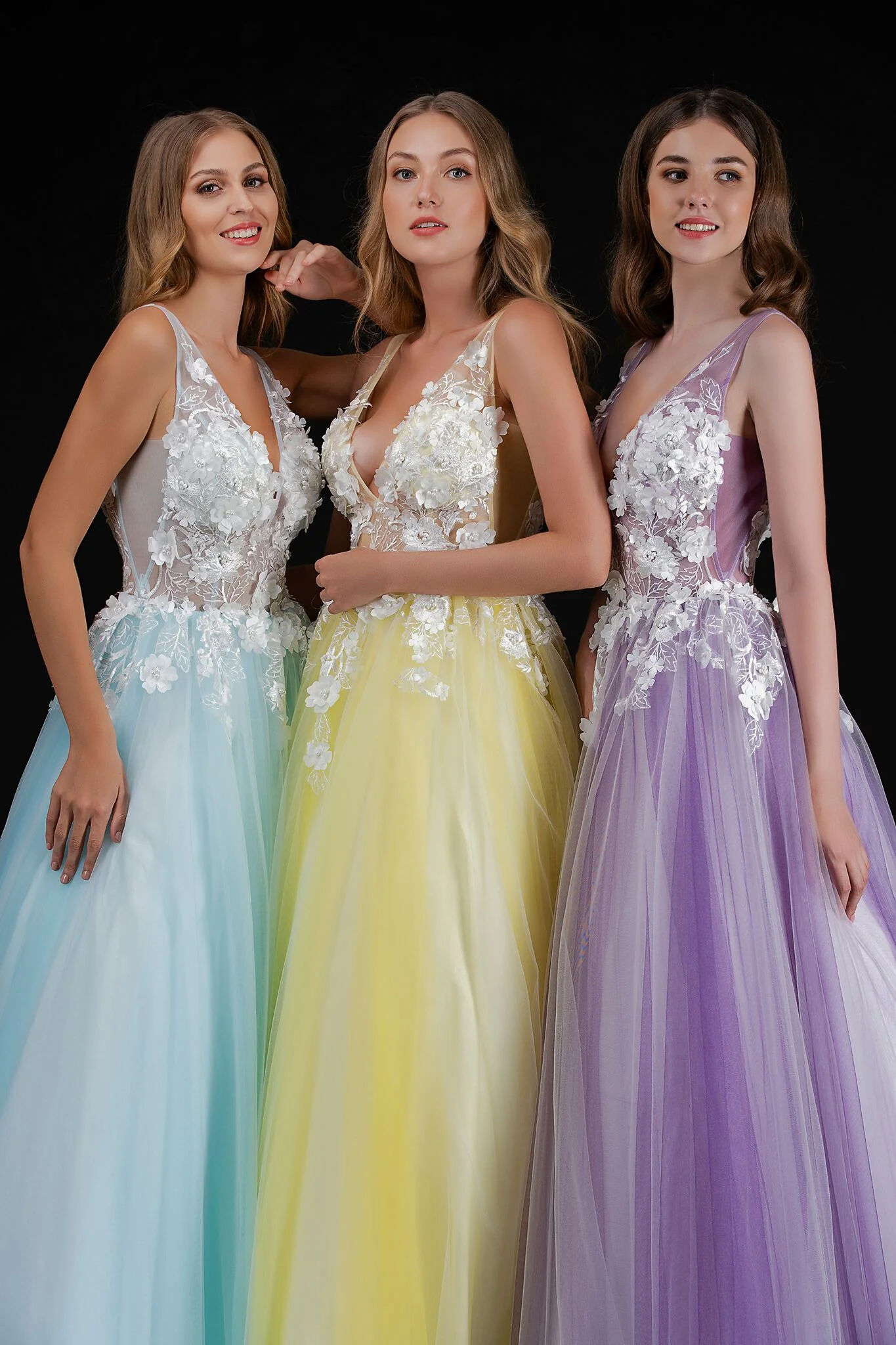 Nina Canacci 2256 Size 4 Pink Sheer Floral Prom Dress Applique Tulle Ballgown V Neck - Image 6