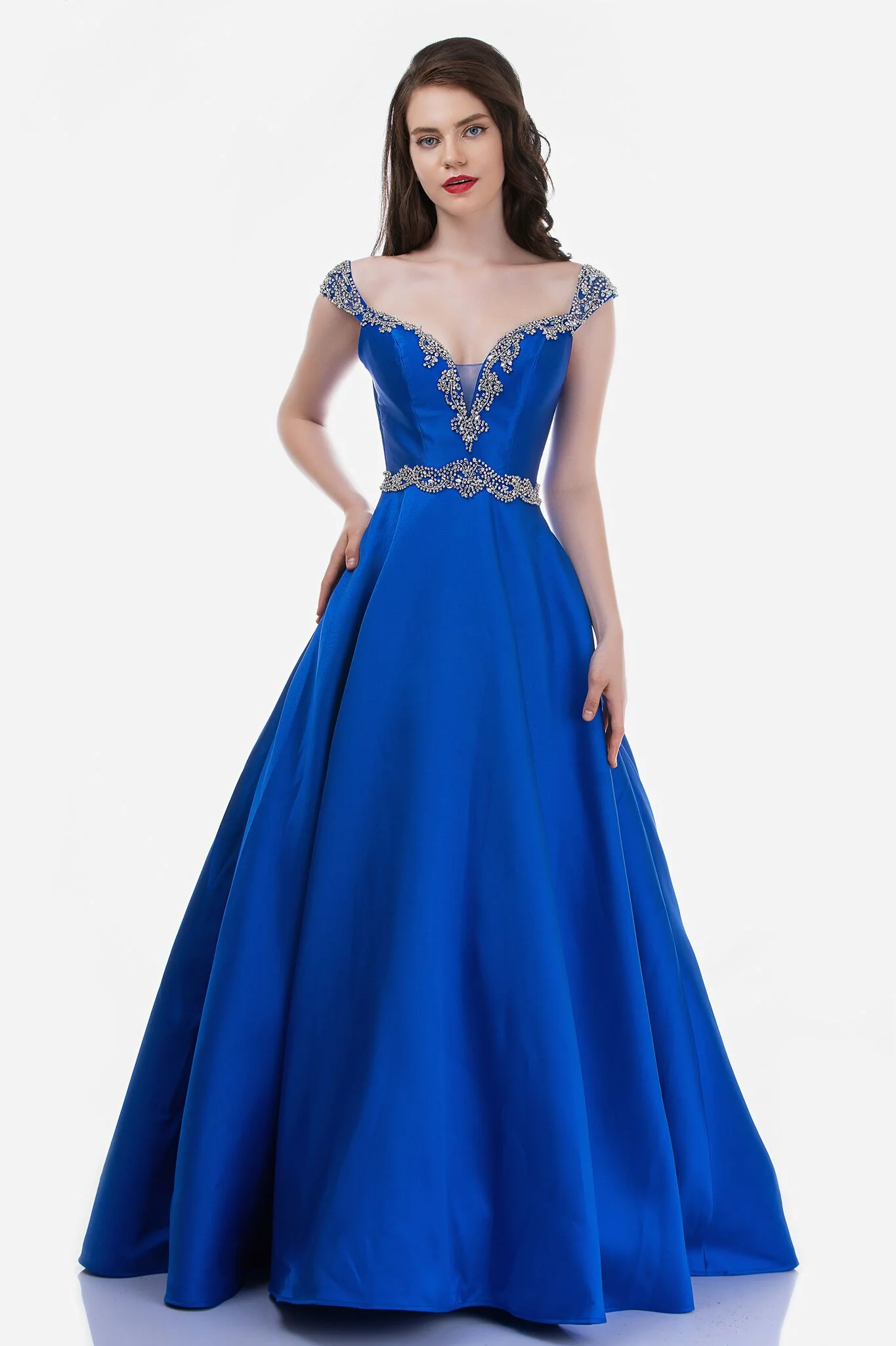 Nina Canacci 2265 Size 4 Fuchsia Crystal Off the Shoulder Prom Dress V Neck Ball Gown - Image 12