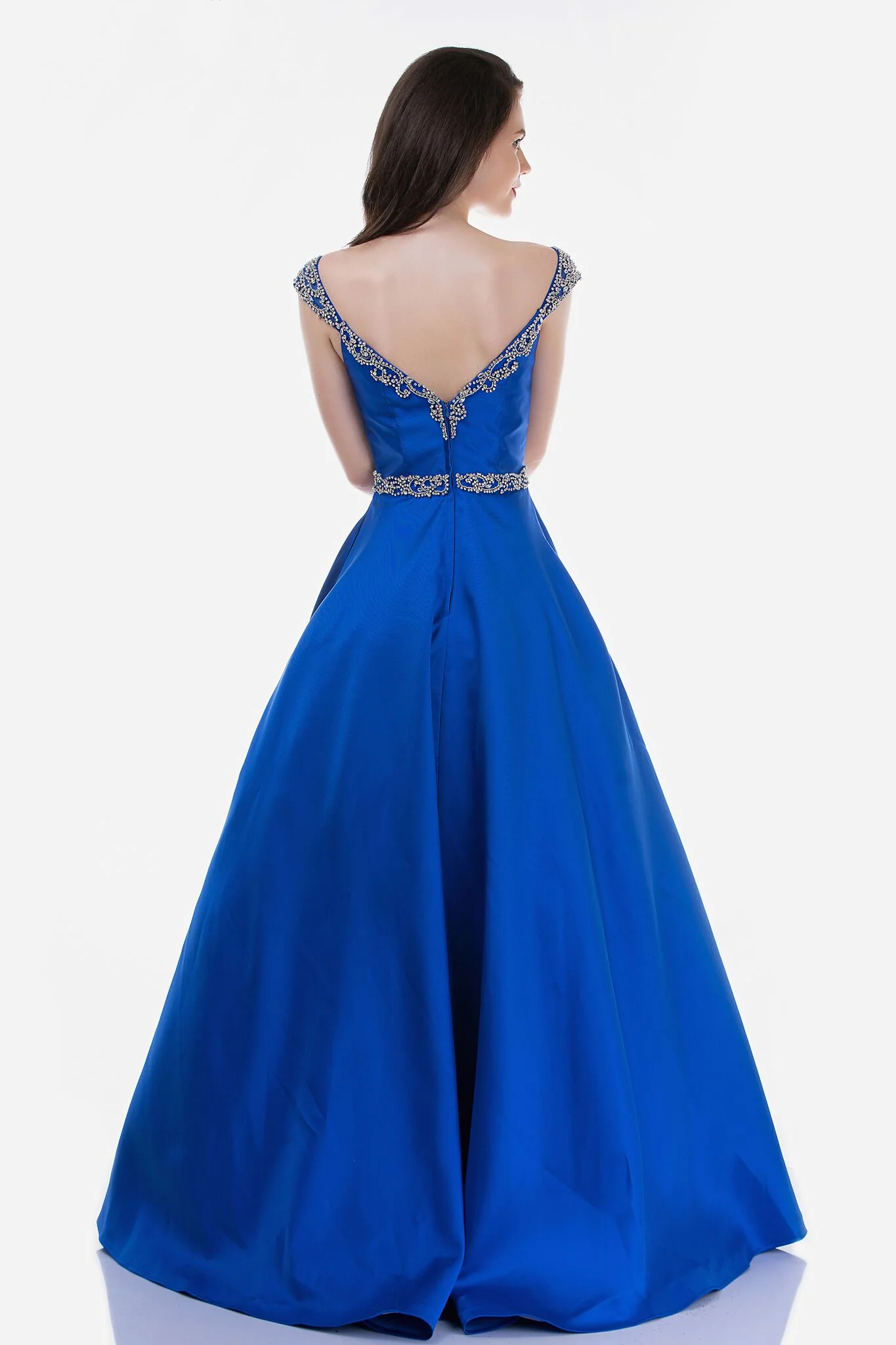 Nina Canacci 2265 Size 4 Fuchsia Crystal Off the Shoulder Prom Dress V Neck Ball Gown - Image 13