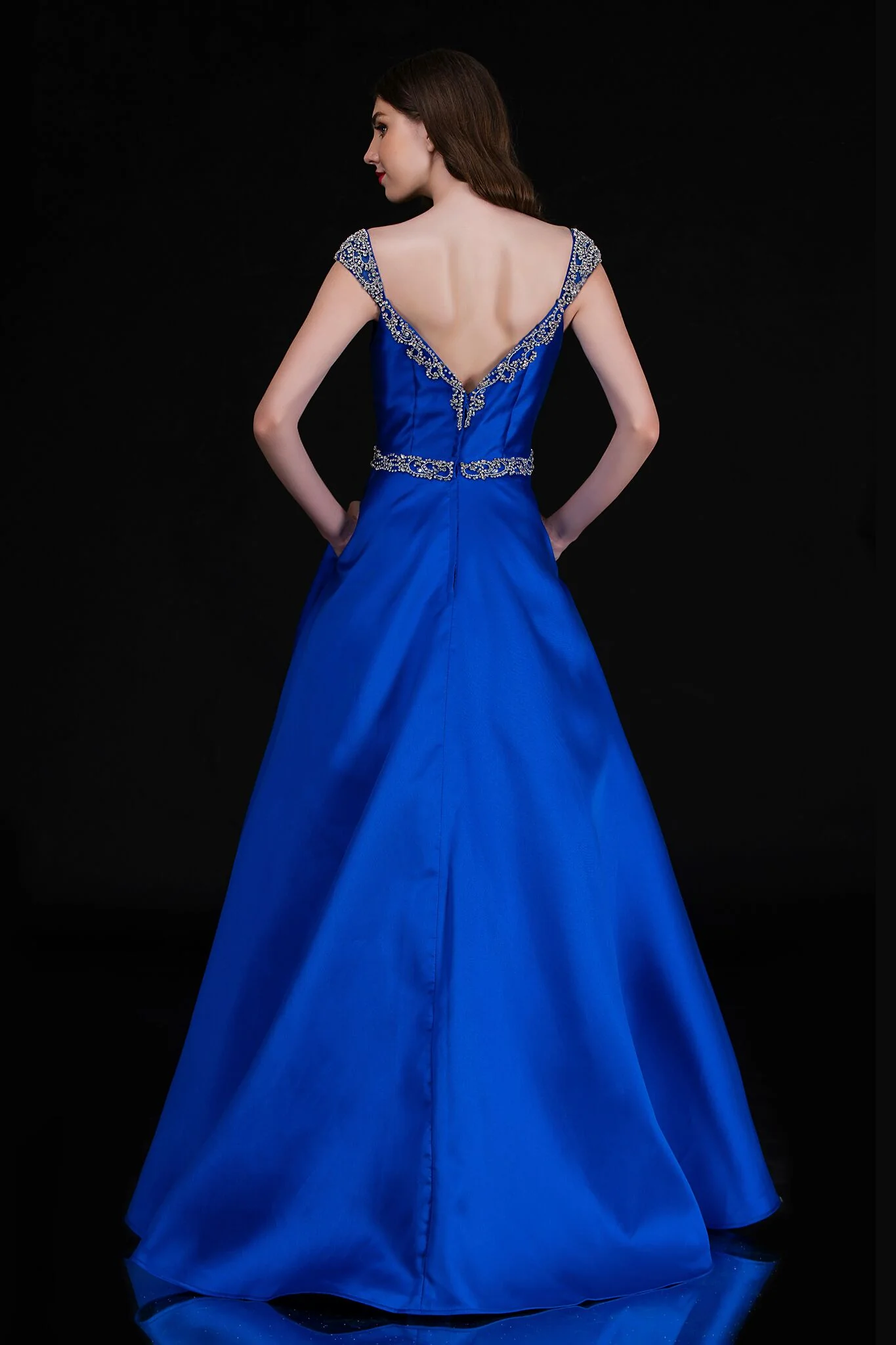 Nina Canacci 2265 Size 4 Fuchsia Crystal Off the Shoulder Prom Dress V Neck Ball Gown - Image 15