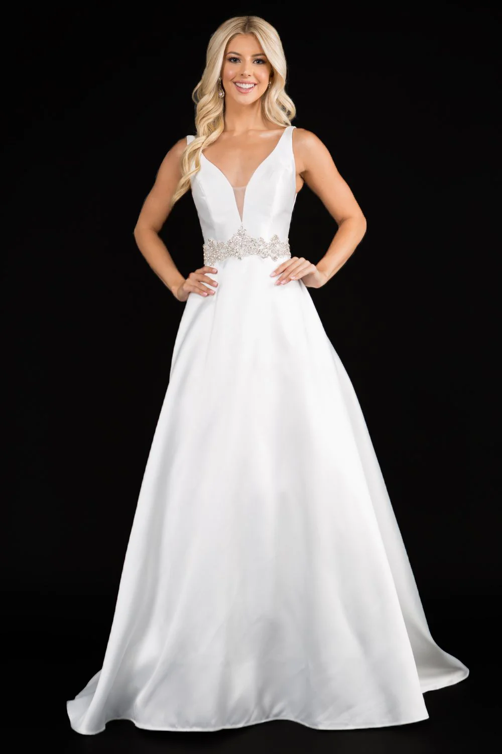 Nina Canacci 2297 Size 4 V neckline A line prom dress formal evening pageant gown - Image 3