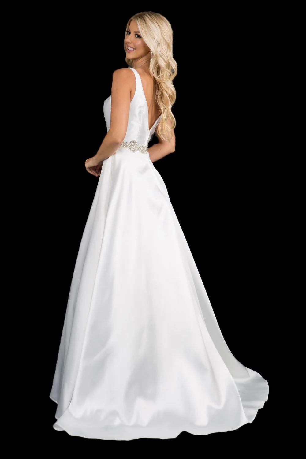 Nina Canacci 2297 Size 6 Royal plunging neckline A line prom dress formal evening gown - Image 7
