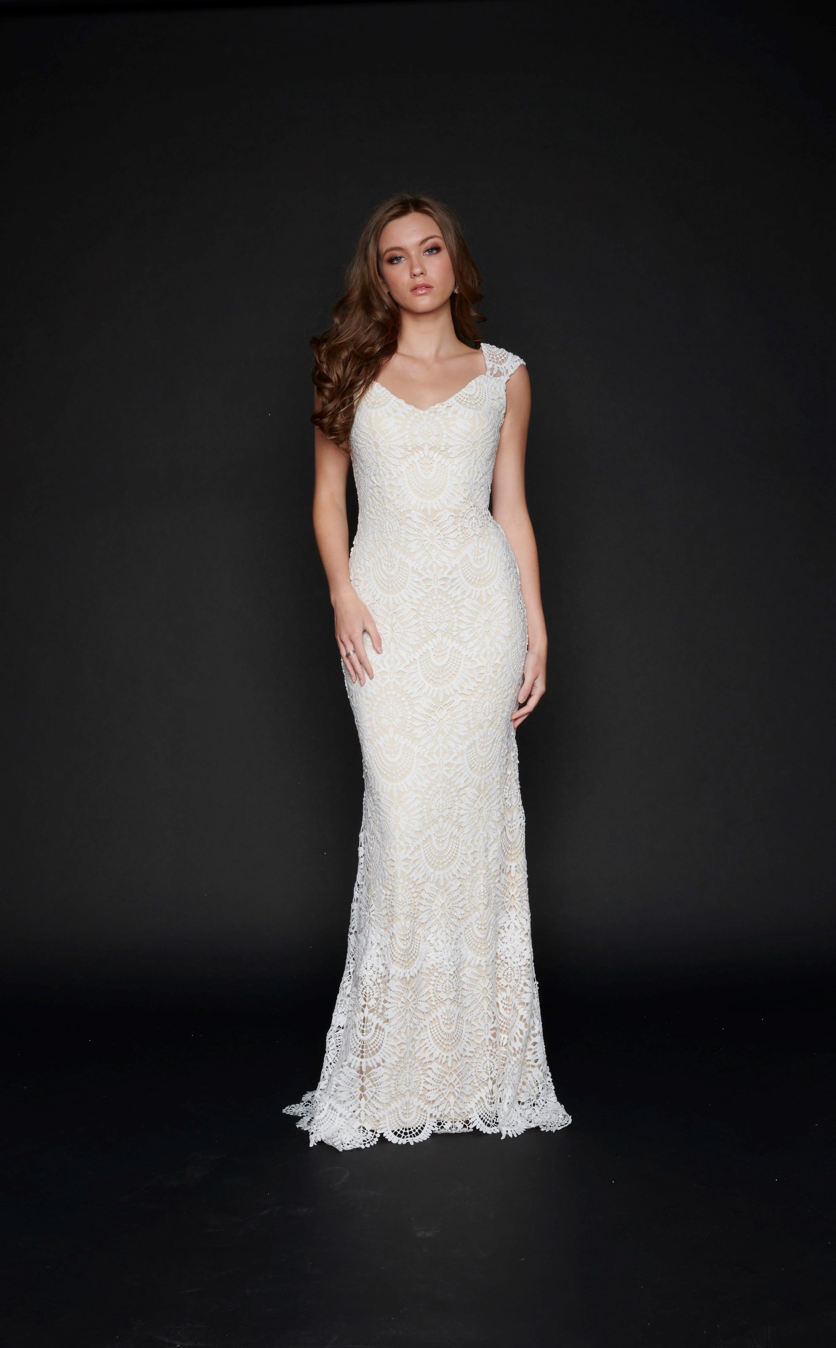 Nina Canacci 3171 Size 4 Ivory Nude Wedding Dress Bridal Gown  Destination - Image 4