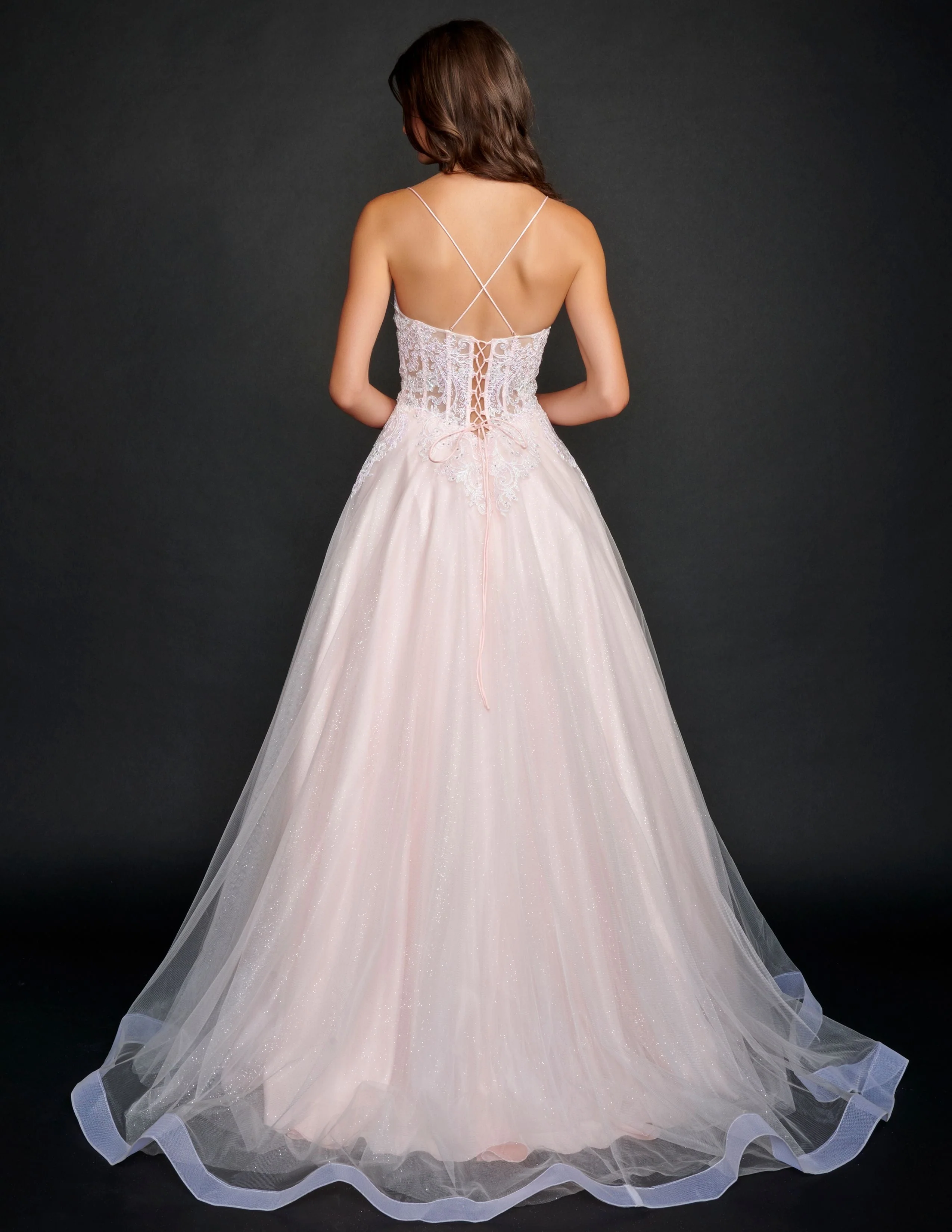 Nina Canacci 3203 Size 8,10,14 Long Ballgown Prom Dress Pageant Gown Light Pink - Image 2