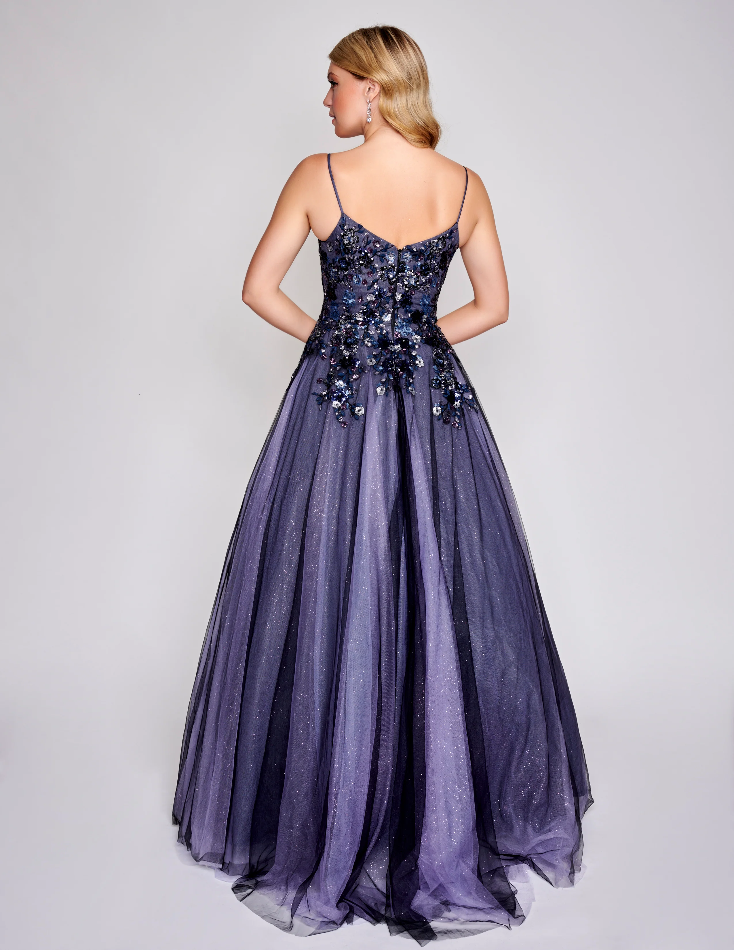 Nina Canacci 3206 A Line Shimmer Lace Prom Dress Tulle Ball Gown Scoop Neck Formal - Image 5