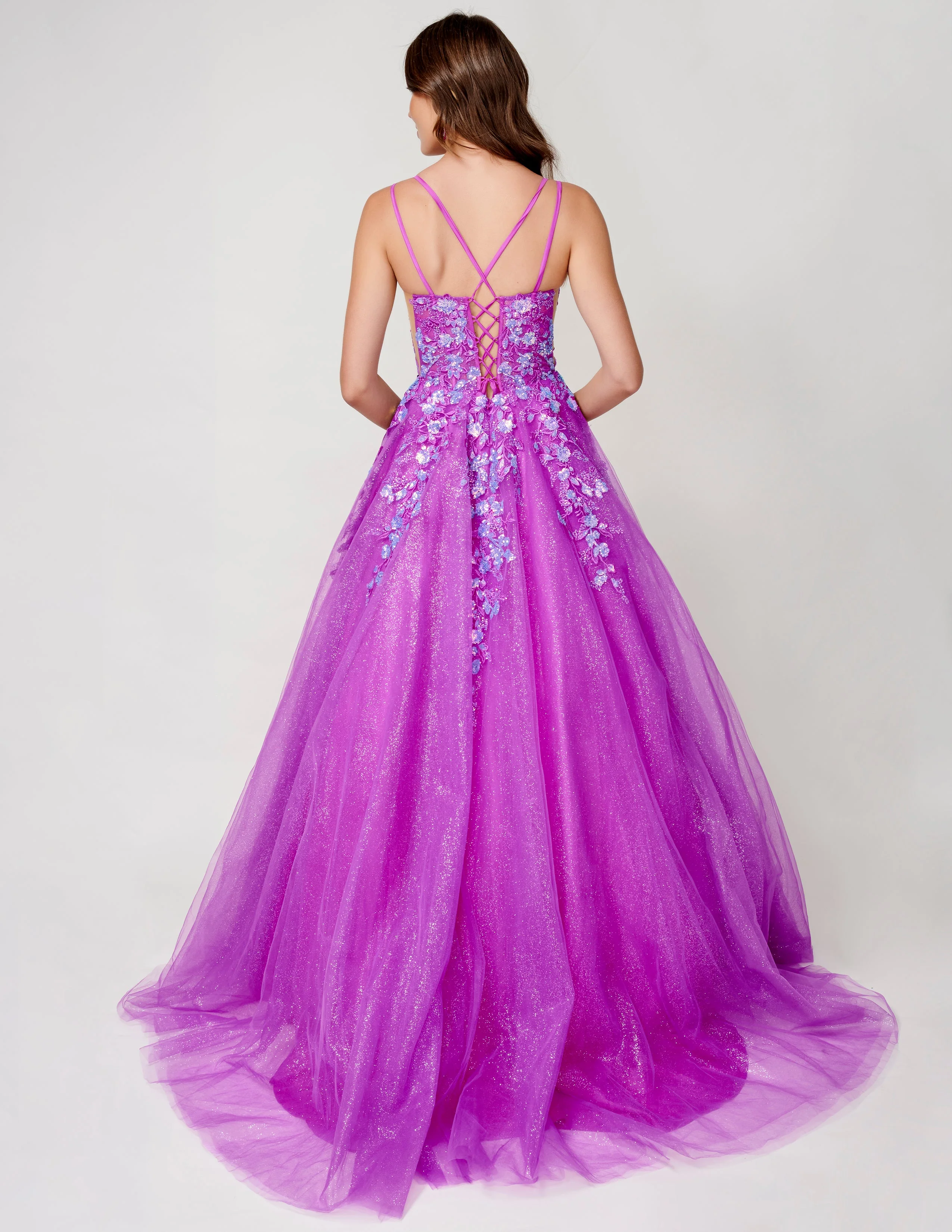 Nina Canacci 3263 Size 0 Turquoise Shimmer A Line Prom Dress Sequin Lace Corset Ball Gown Formal Sheer - Image 5