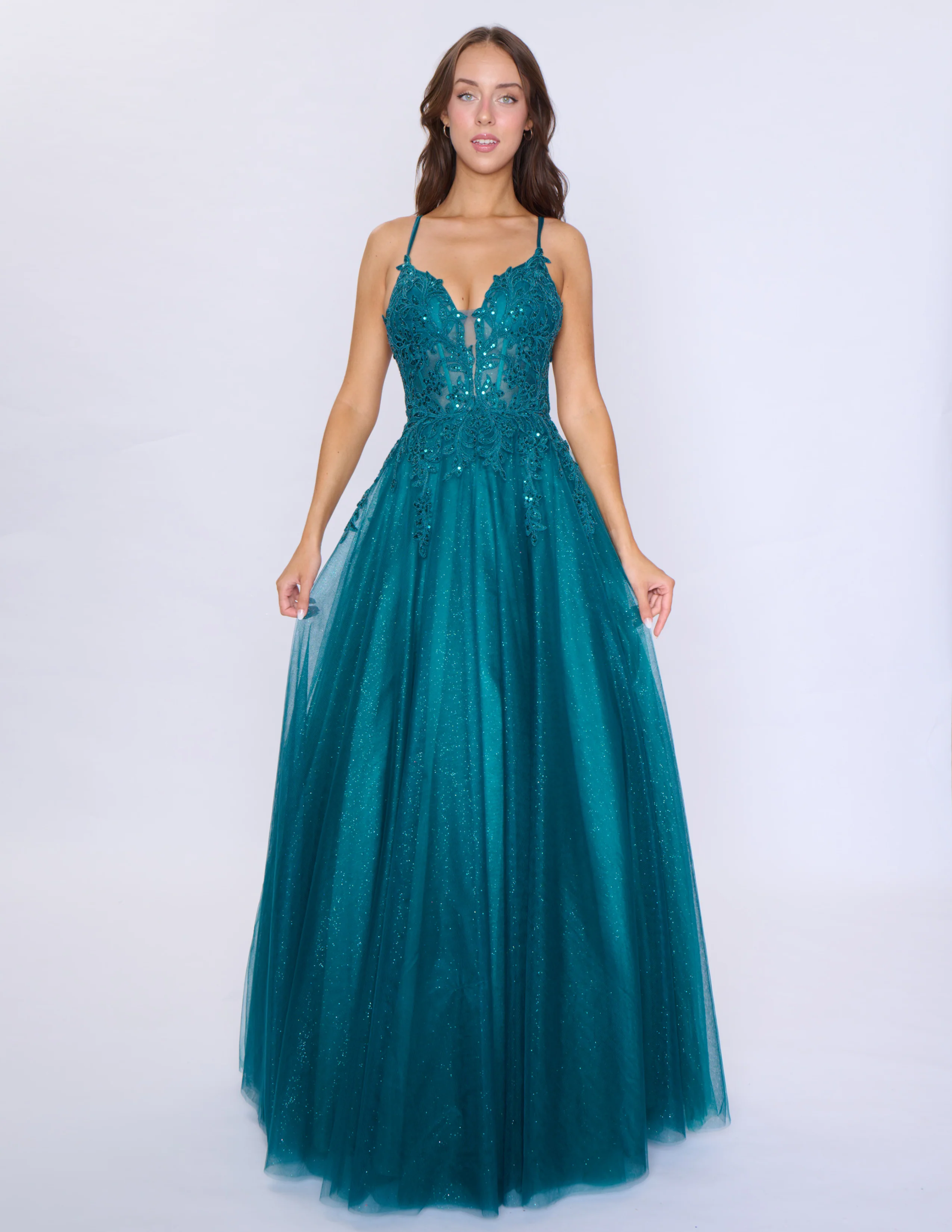 Nina Canacci 3276 Size 2, 10 Lilac Sheer Lace Corset Prom Dress A Line Tulle Backless Ballgown Formal Gown - Image 3