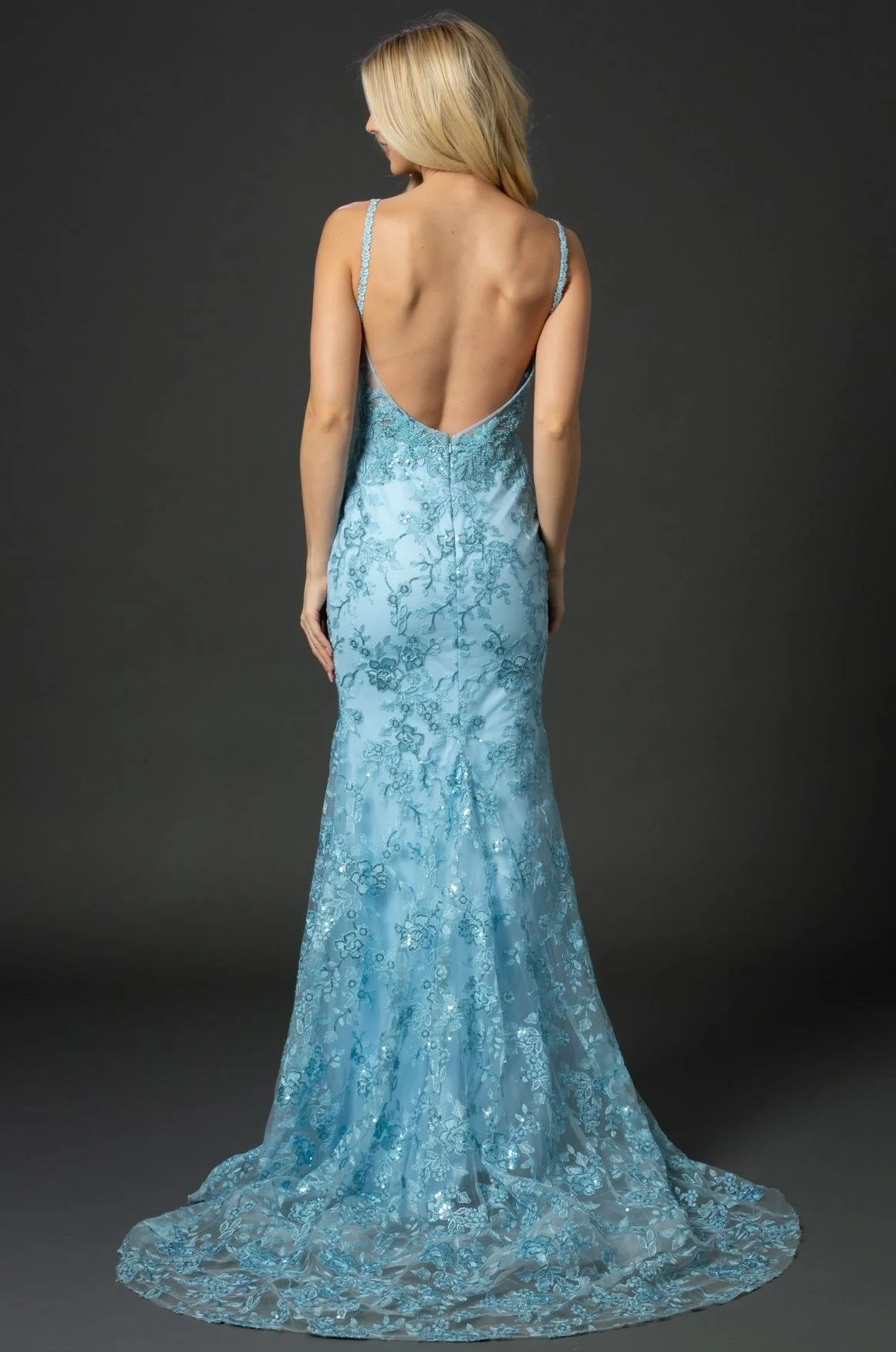 Nina Canacci 6556 Size 8 Long Mermaid Prom Pageant Gown Sheer Lace Corset Dress Train - Image 20