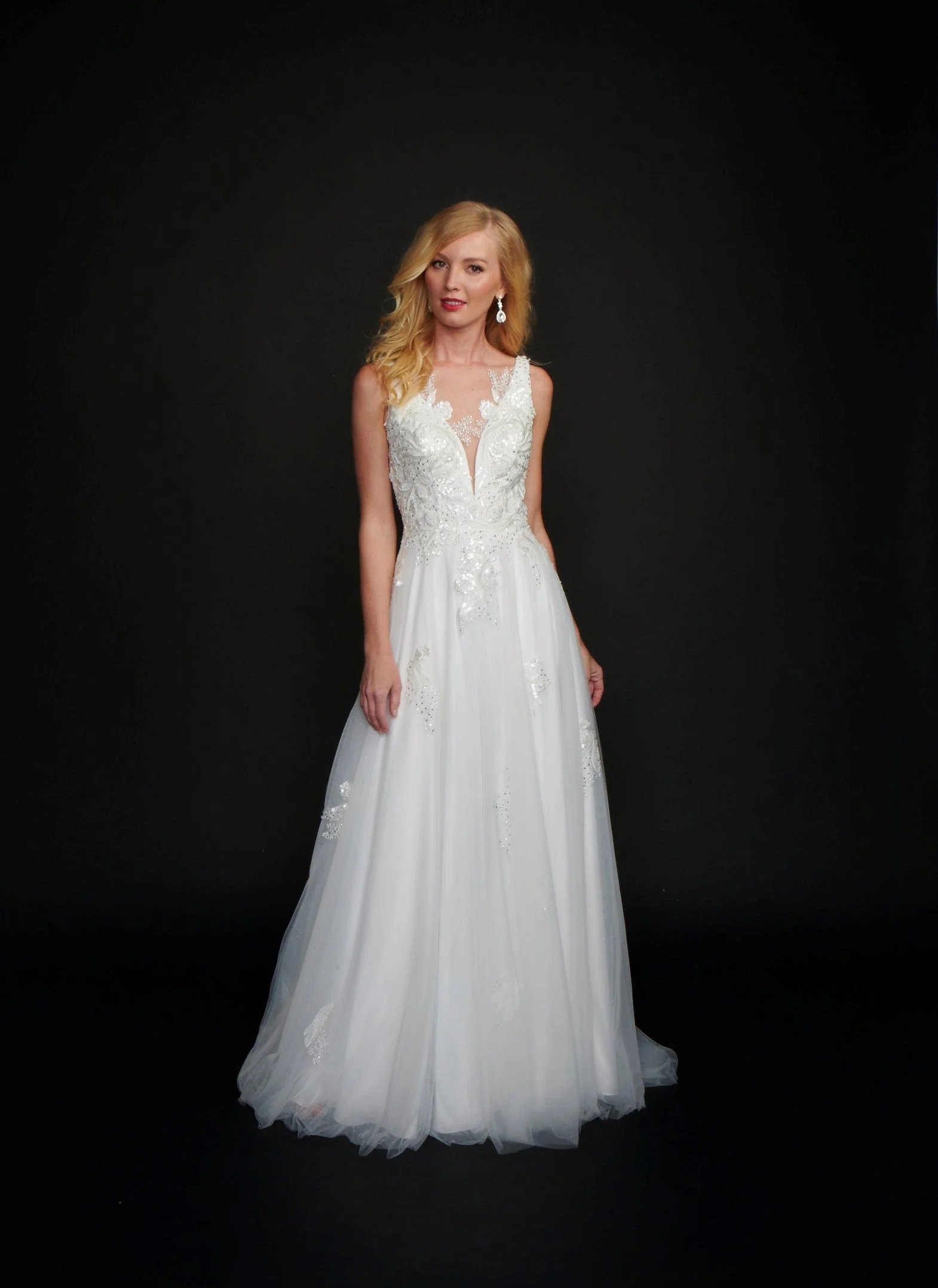 Nina Canacci 6557 Size 10, 14 Black Long Ballgown Prom Gown floral lace Black Bridal Wedding - Image 10