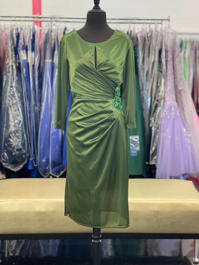Nox Anabel 2908  6,8,10 Tea Length Long Sleeve Mother Of Formal Gown Wedding Guest Gown Modest - Image 6