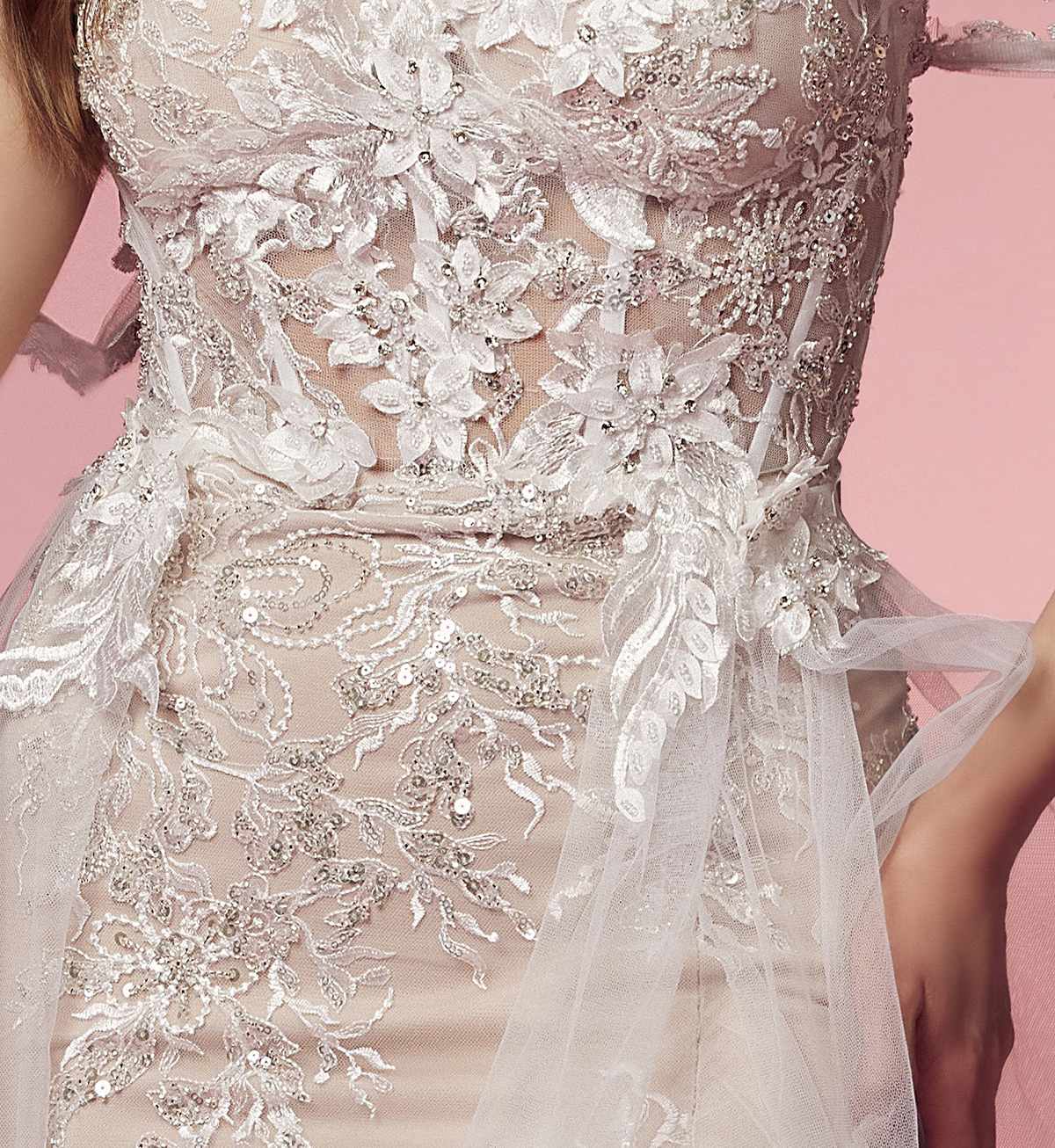 Nox Anabel E441 Size 4, 14 Off the shoulder Sheer Lace Wedding Dress Slit Overskirt Bridal Gown Boho - Image 6