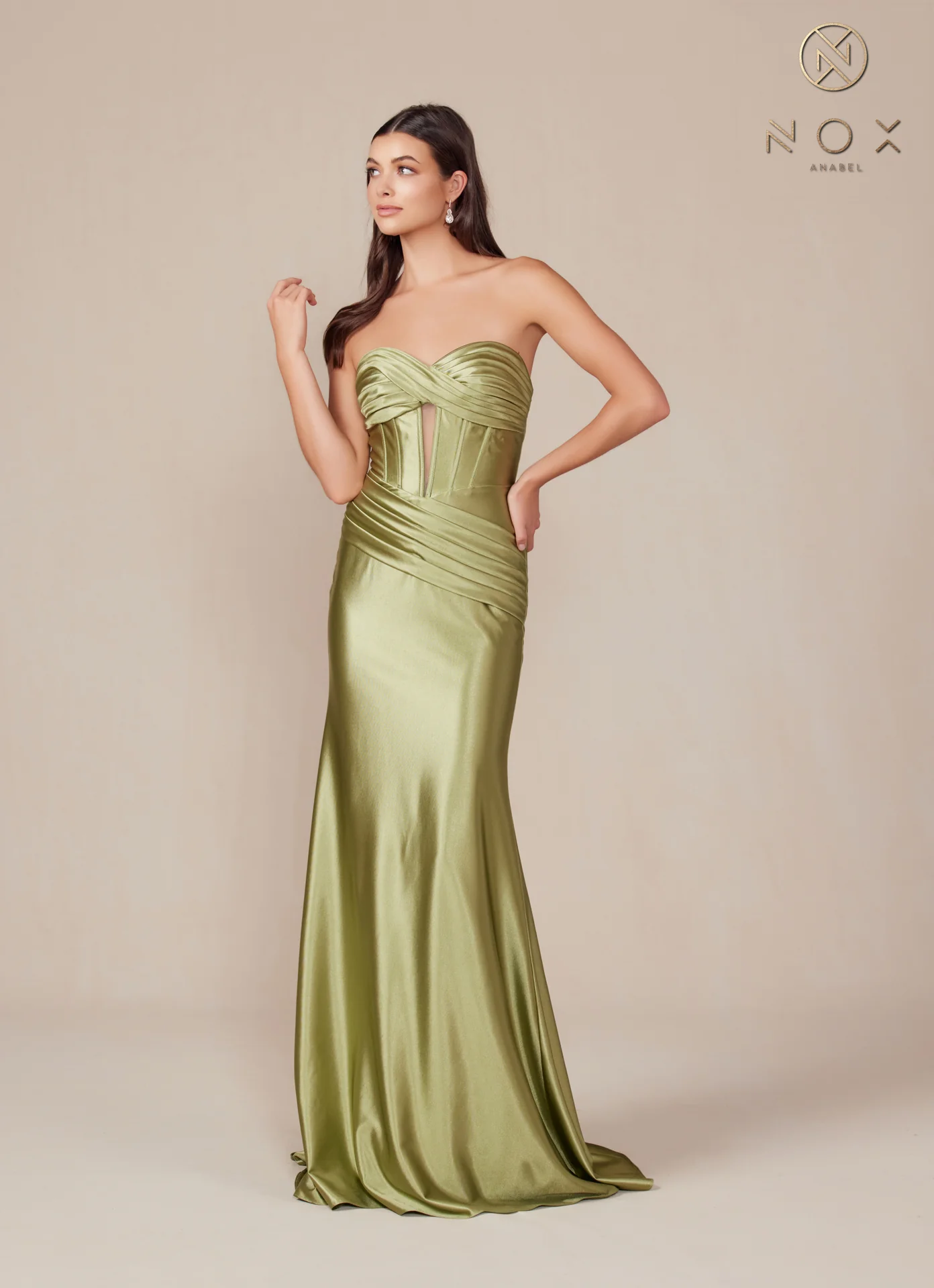 Nox Anabel T1500 Long Formal Corset Dress Cut Out Strapless Prom Evening Gown Sweetheart - Image 11