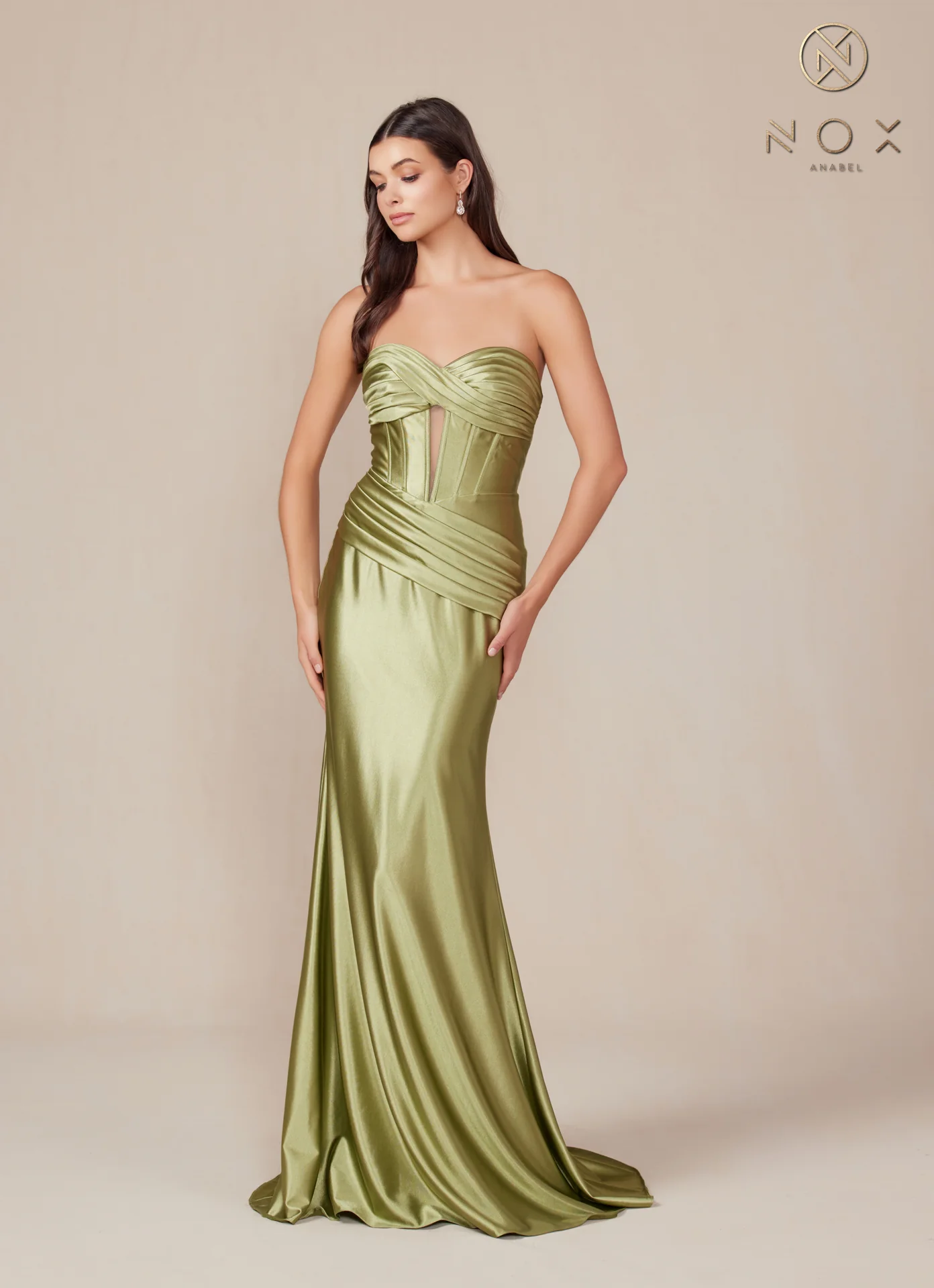 Nox Anabel T1500 Long Formal Corset Dress Cut Out Strapless Prom Evening Gown Sweetheart - Image 12